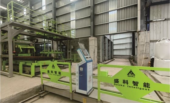 Linha de produção de tijolos a partir de resíduos sólidos instalada na fábrica do nosso cliente em Hunan.